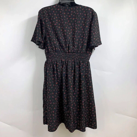 Ellison Women's Cherry Patterned V Neck Sheath Dress Size‎ M - Picture 2 of 13